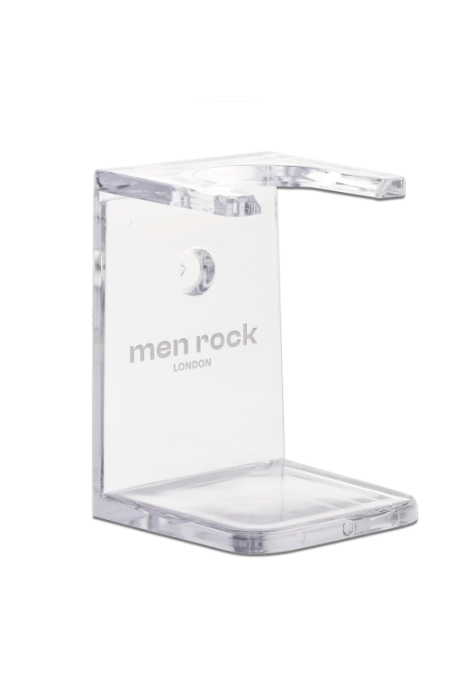 Men Rock priehľadný stojan na štetku na holenie
