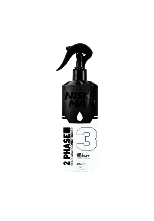 NishMan kondicionér na vlasy a bradu 2phase Milk Therapy 400ml