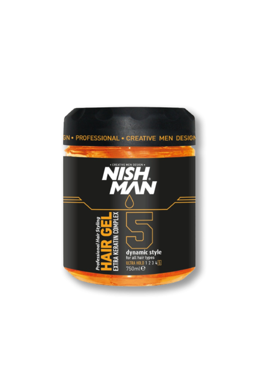 NishMan ultra silný gél na vlasy 5 Dynamic Style 750ml