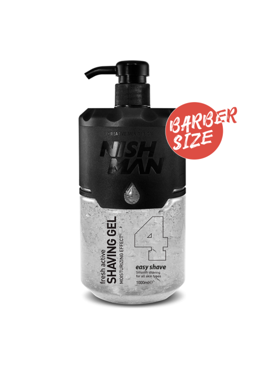 NishMan priehľadný gél na holenie 4 Easy Shave 1000ml