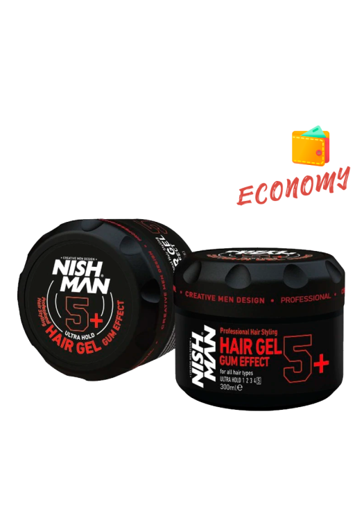 NishMan ultra silný gél na vlasy Gum Effect 5+ 300ml