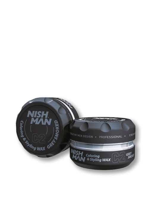 NishMan farbiaci vosk na vlasy C2 Grey Smoked 100ml