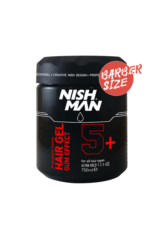 NishMan ultra silný gél na vlasy Gum Effect 5+ 750ml
