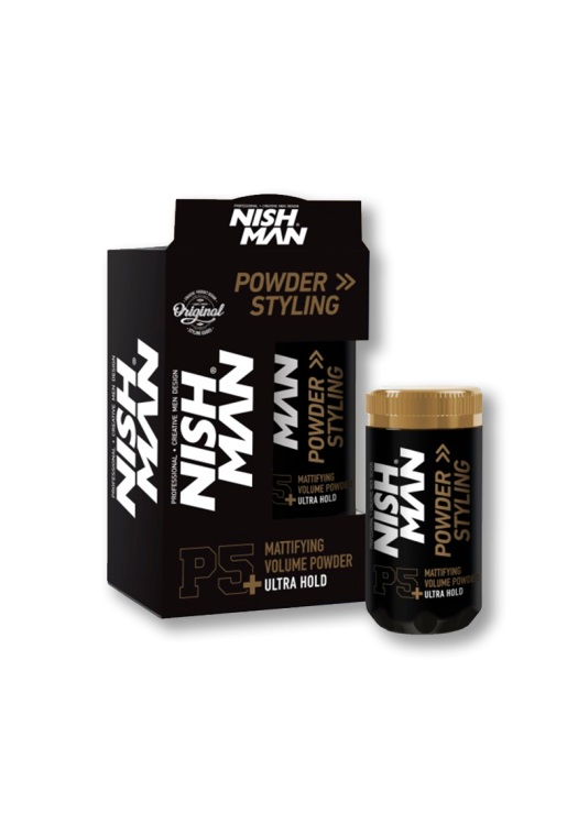 NishMan matný púder na vlasy s ultra fixáciou P5+ 20 g