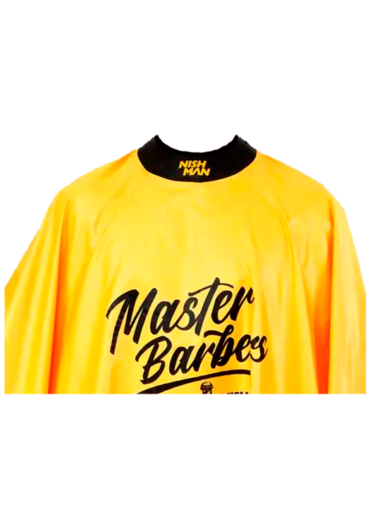 NishMan kadernícka pláštenka v tube Master Barbers, žltá