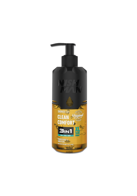 NishMan sprchový gél 3v1 Clean Comfort 480ml