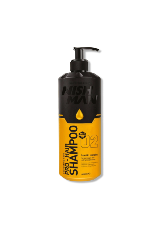 NishMan šampón na vlasy s keratínom 02 Pro-Hair 400ml