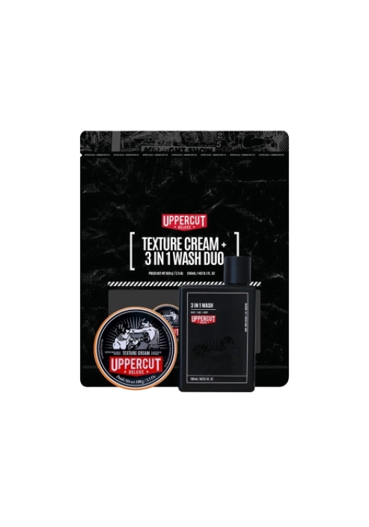Uppercut Deluxe darčeková sada: textúrovací krém a sprchový gél 3v1