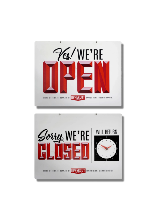 Uppercut Deluxe obojstranná tabuľka OPEN/CLOSED