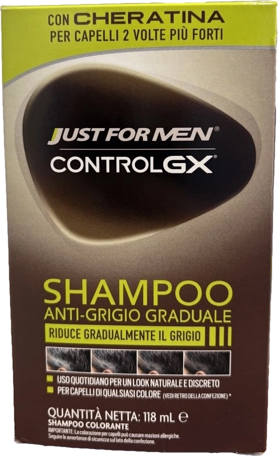 E-shop Just For Men šampón na šedivé vlasy pre mužov Control GX 118 ml